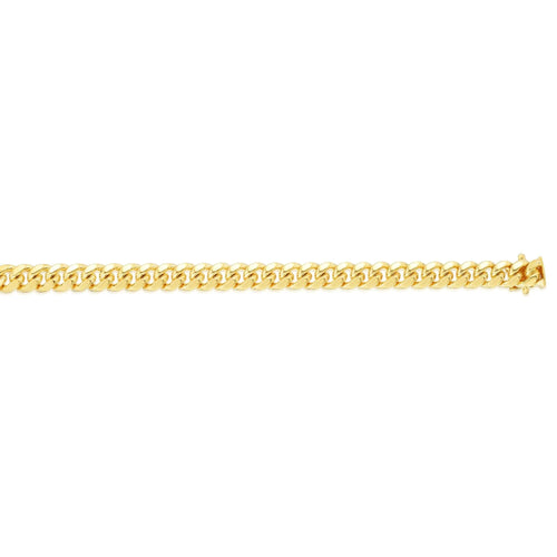 14k Solid Yellow Gold Miami Cuban Link Chain Necklace, Box Clasp - 24 Inches I621185