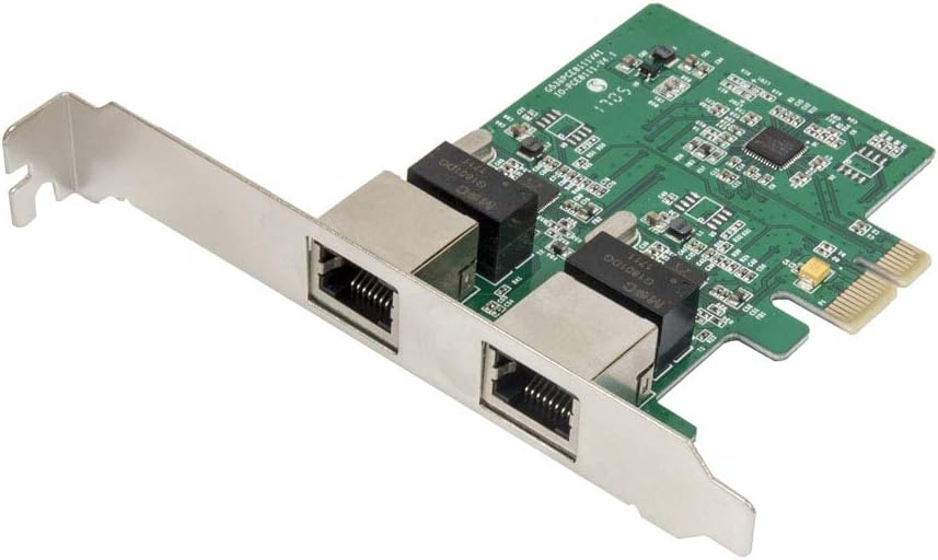2 Port Gigabit Ethernet PCI-e x1 Network Interface Card Pack of 2 J4796