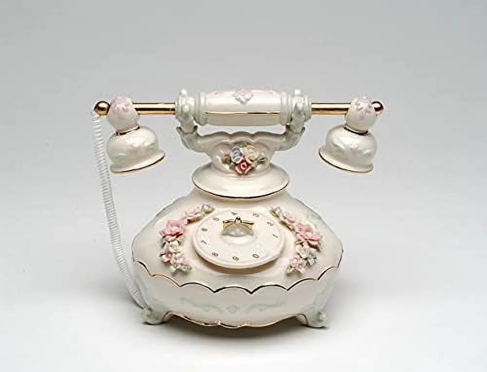 Fine Porcelain Musical Figurine Telephone Music Box, 6-1/4" L L38860