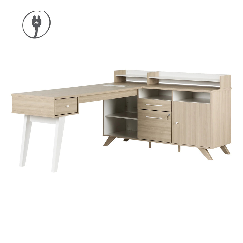 L-Shaped Desk with Power Bar L7732