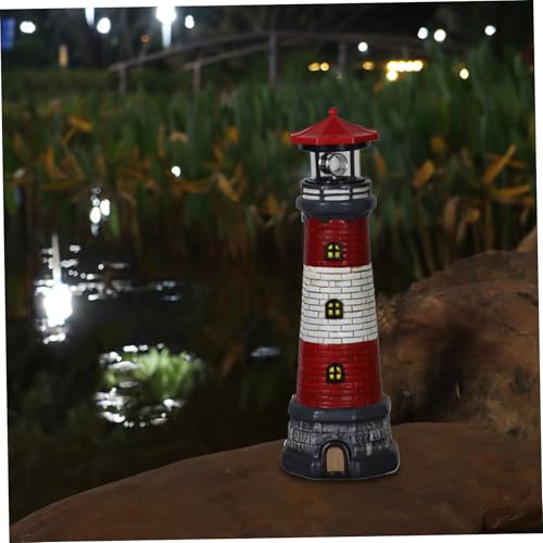 15 inch Waterproof Resin Solar Lighthouse Light I264508