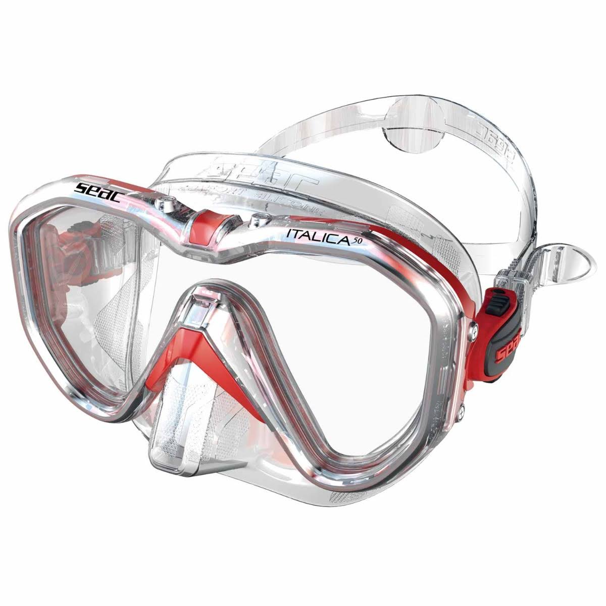 Red Metal Scuba Diving Mask M8489