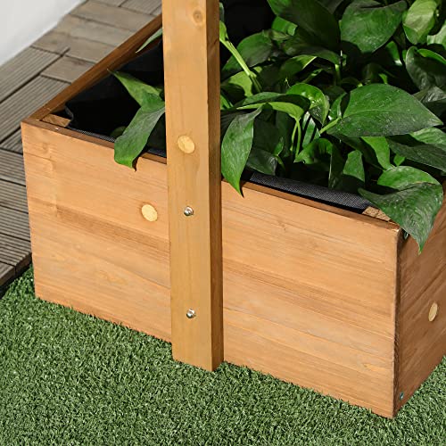 Gray Wooden 4 Tier Planter Box H28744
