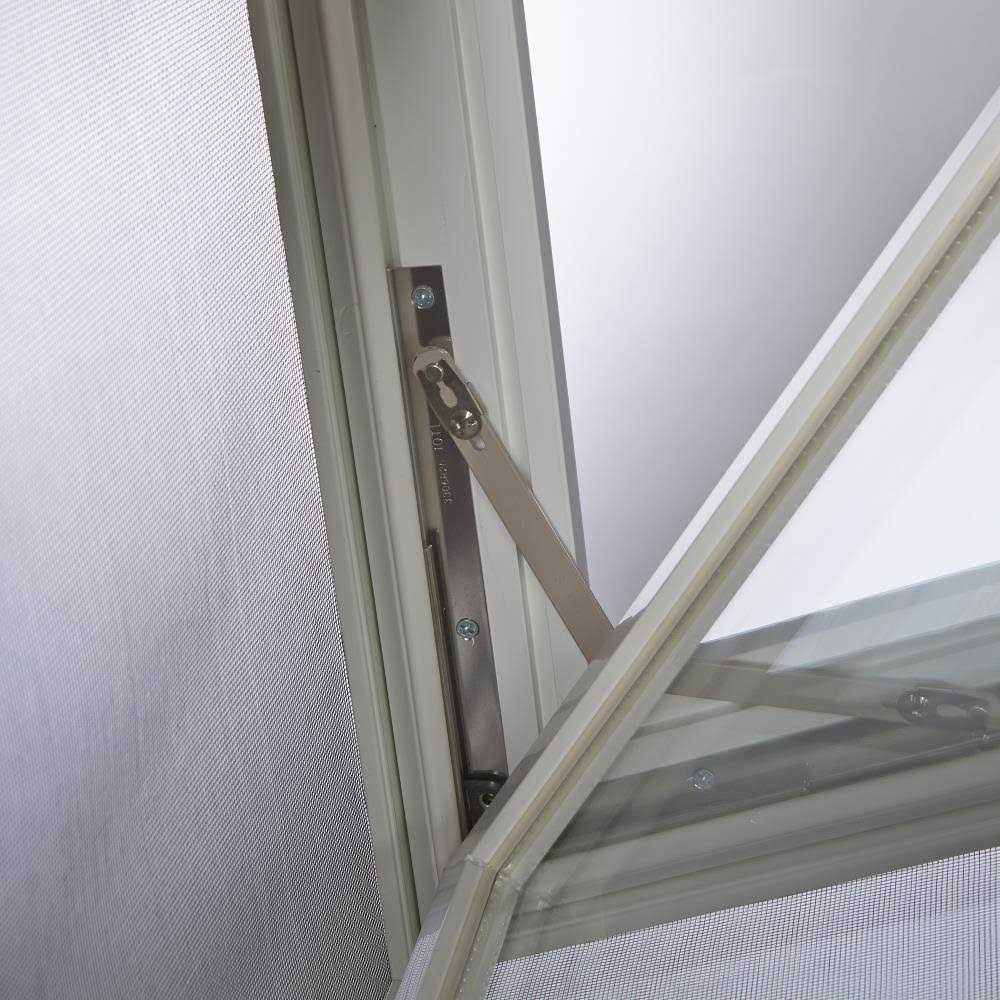 31.75 in. x 15.75 in. Hopper Vinyl Window with Screen L249