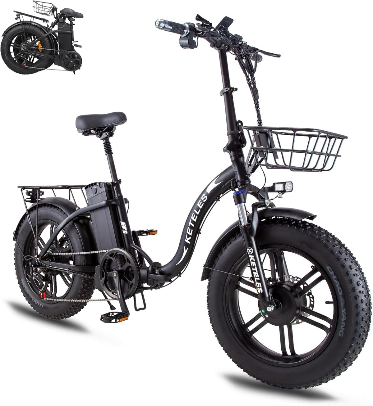 2000W Folding Electric Bike with 48V 23AH Removable Battery 20''x 4.0 Fat Tire Q8983