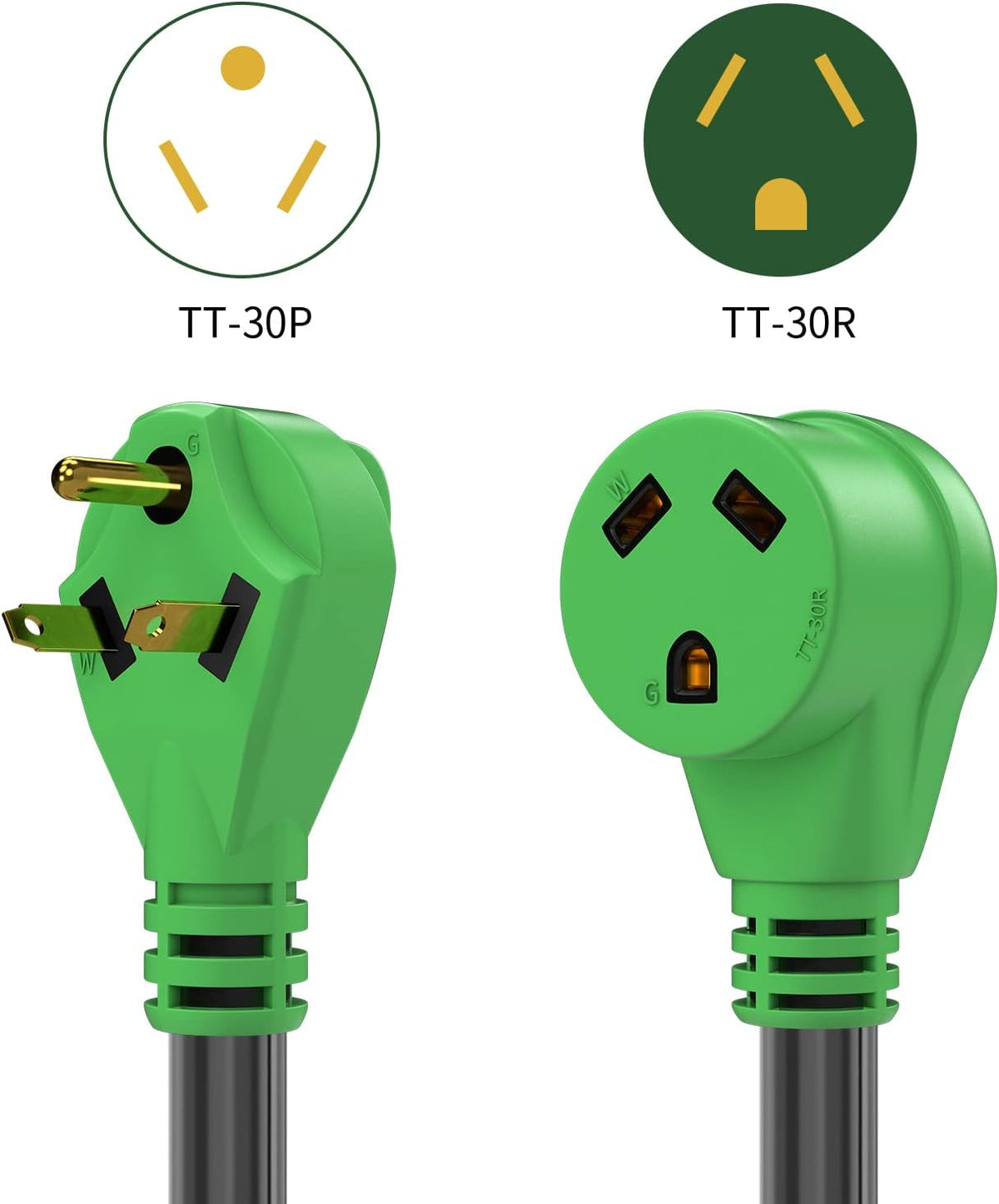 50A 25FT Detachable Power Cord with Storage Bag B7369