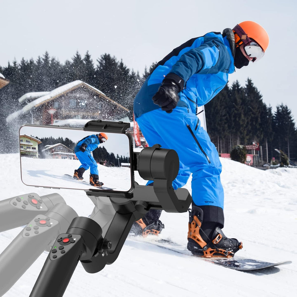 3-Axis Mini Handheld Gimbal Stabilizer for iOS and Android, Foldable Pocket Gimbal Bundle, Pack of 2 R9406
