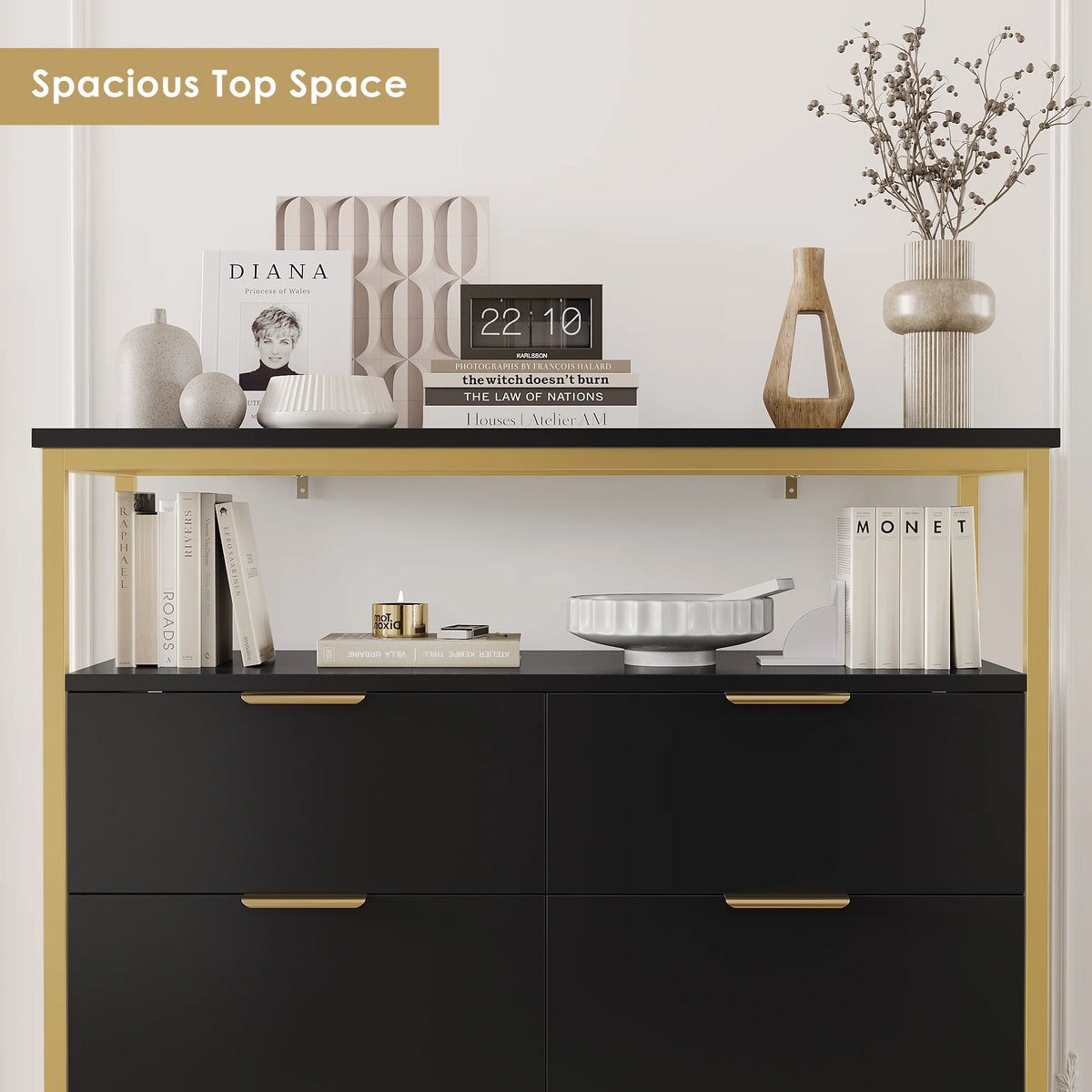 White 8 Drawer Wood Dresser S838549