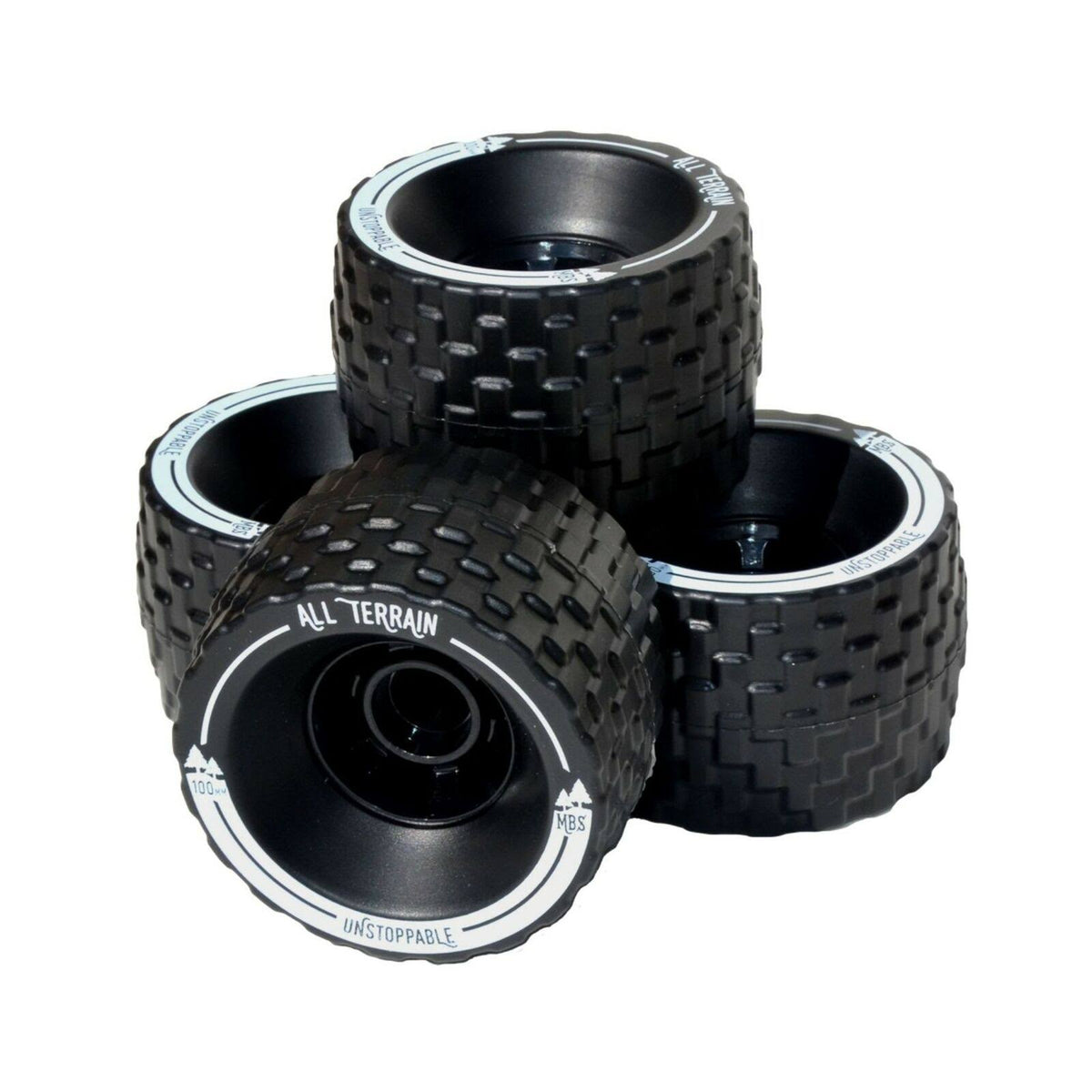 Black All Terrain Longboard Wheels R20132
