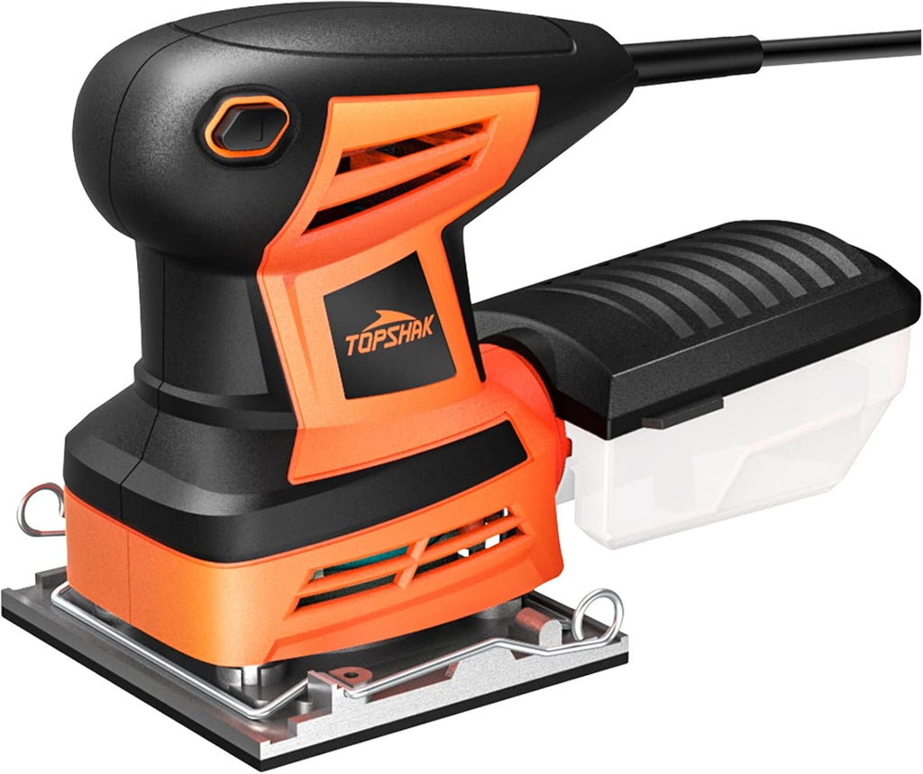 Random Orbit Sander, 260W Palm Sander with 20pcs Sanding Paper, 5 Inches, 14000 RPM, Pack of 2 F952059