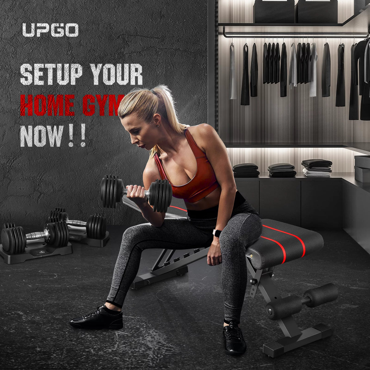 Adjustable Weight Bench 660lbs Capacity Foldable B199415