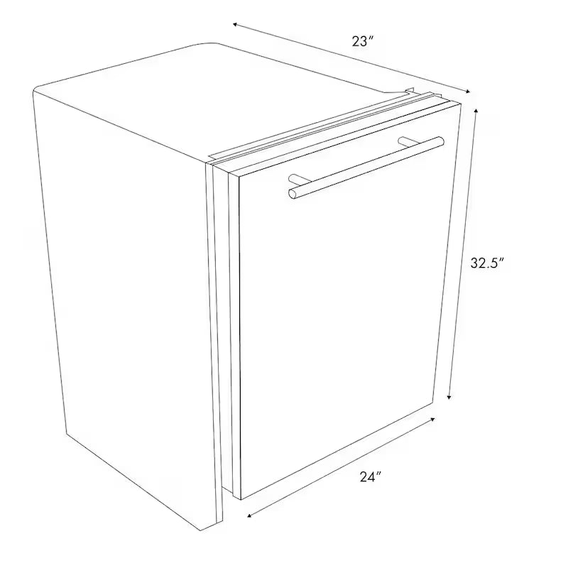 24 in. Compact Dishwasher with 2 Racks in Stainless Steel W63906