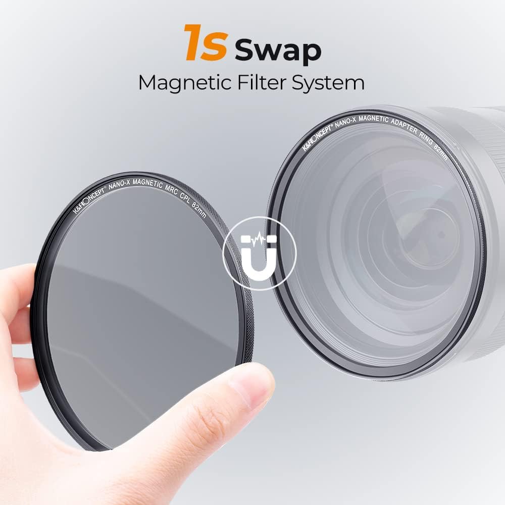 82mm Magnetic Lens Filter Kit MCUV CPL Neutral Density ND1000 Multi-Coated Optical Glass A9109