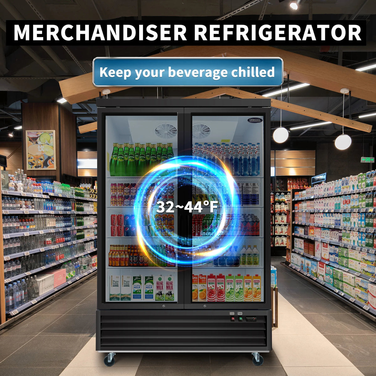 Glass Door Merchandiser Refrigerator 44.7 Cu.ft W9457