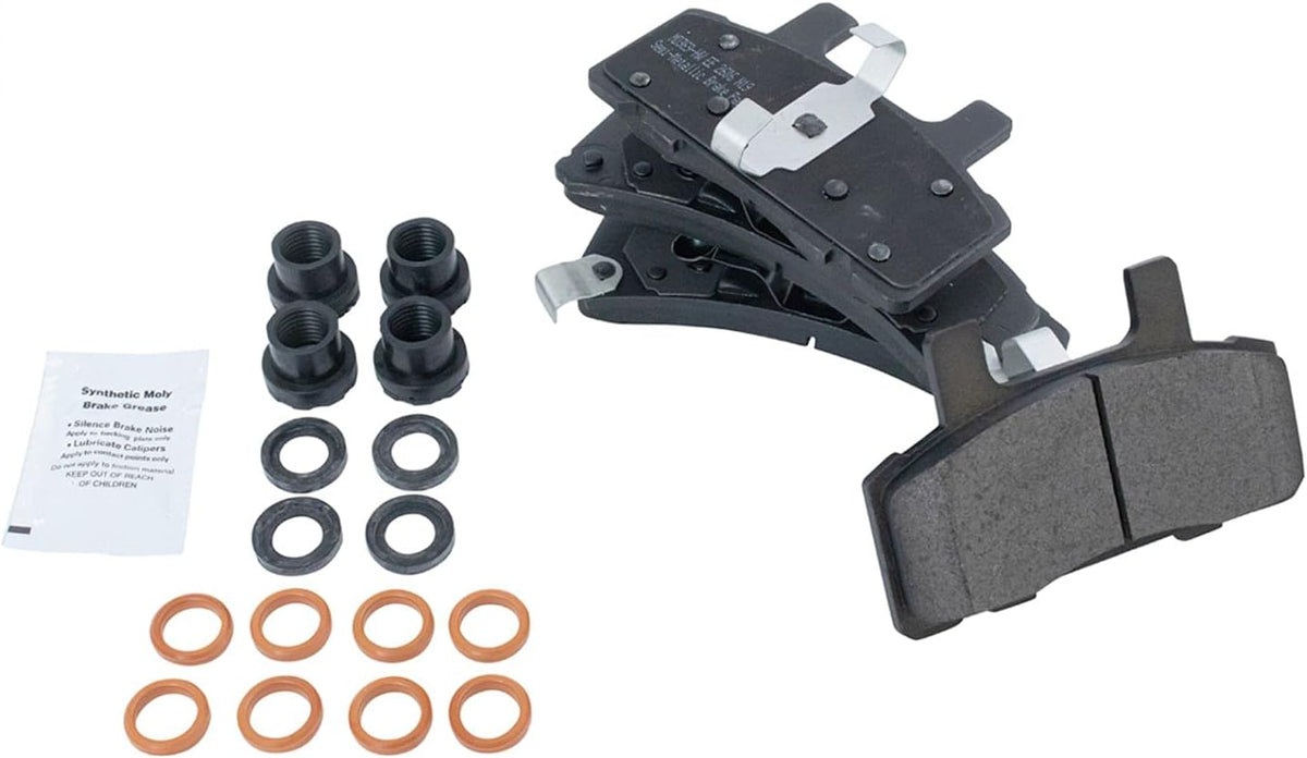 Metallic Brake Pad & Drilled Slotted Coated Rotors T393