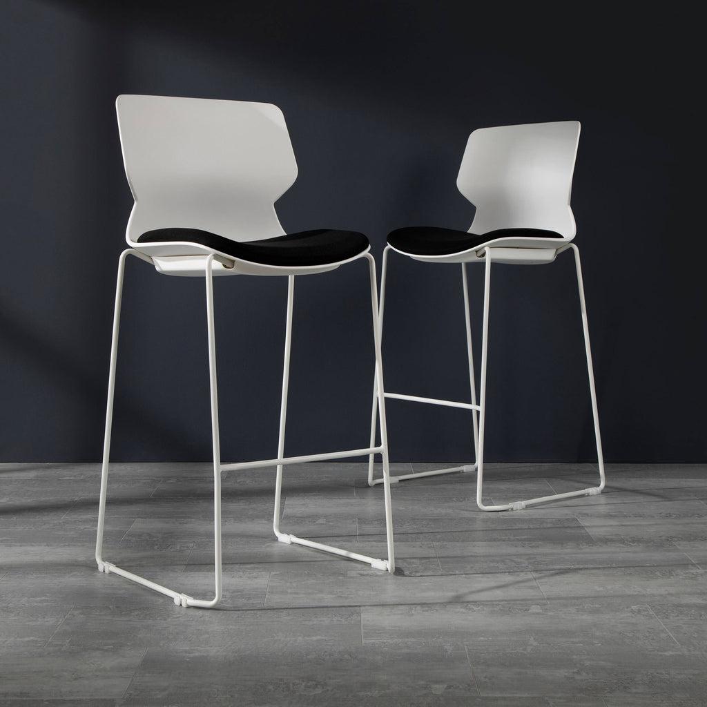 Black/Charcoal Guest Stool, 2 Pack E95262