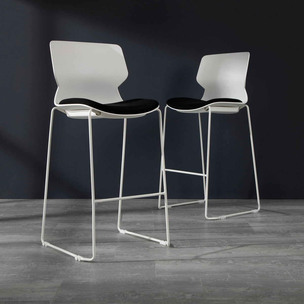 Black/Charcoal Guest Stool, 2 Pack E95262