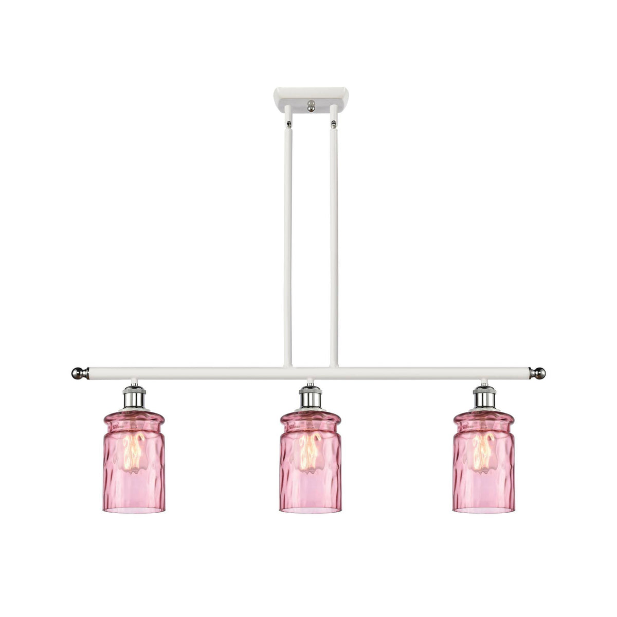 White and Polished Chrome 3 Light Island Light Q631673