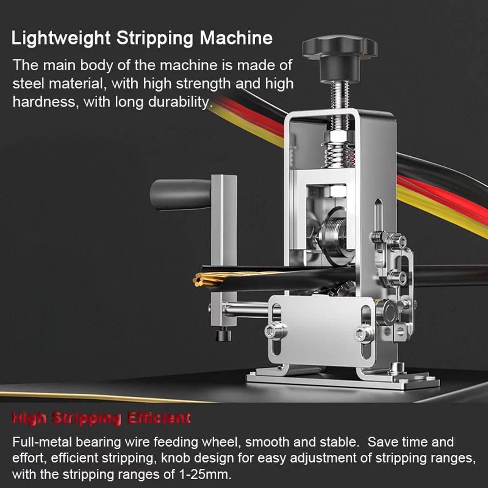 Wire Stripper Manual Wire Stripping Tool with Hand Crank Q481