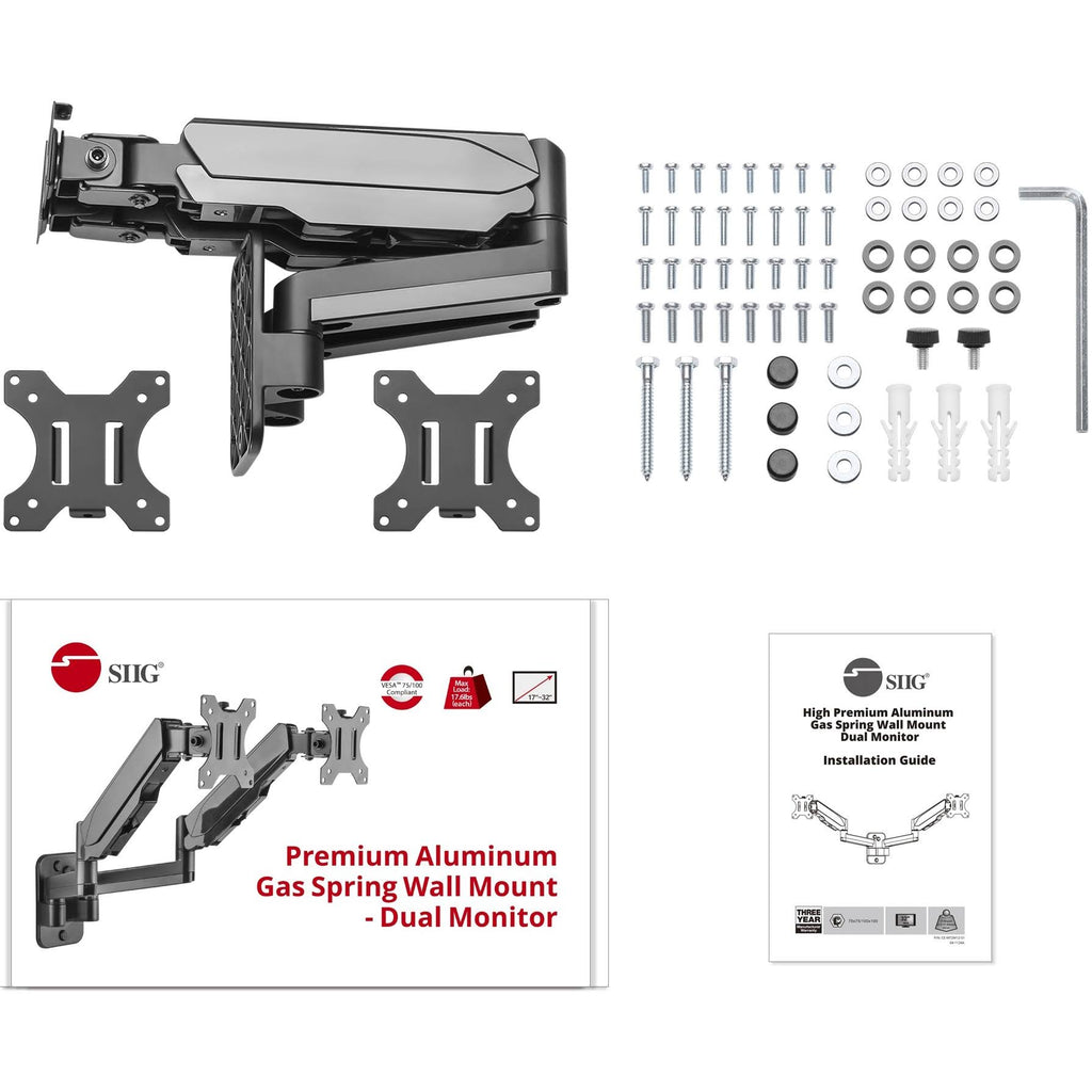 Dual Monitor Wall Mount Bracket for 2 LCD Displays W997
