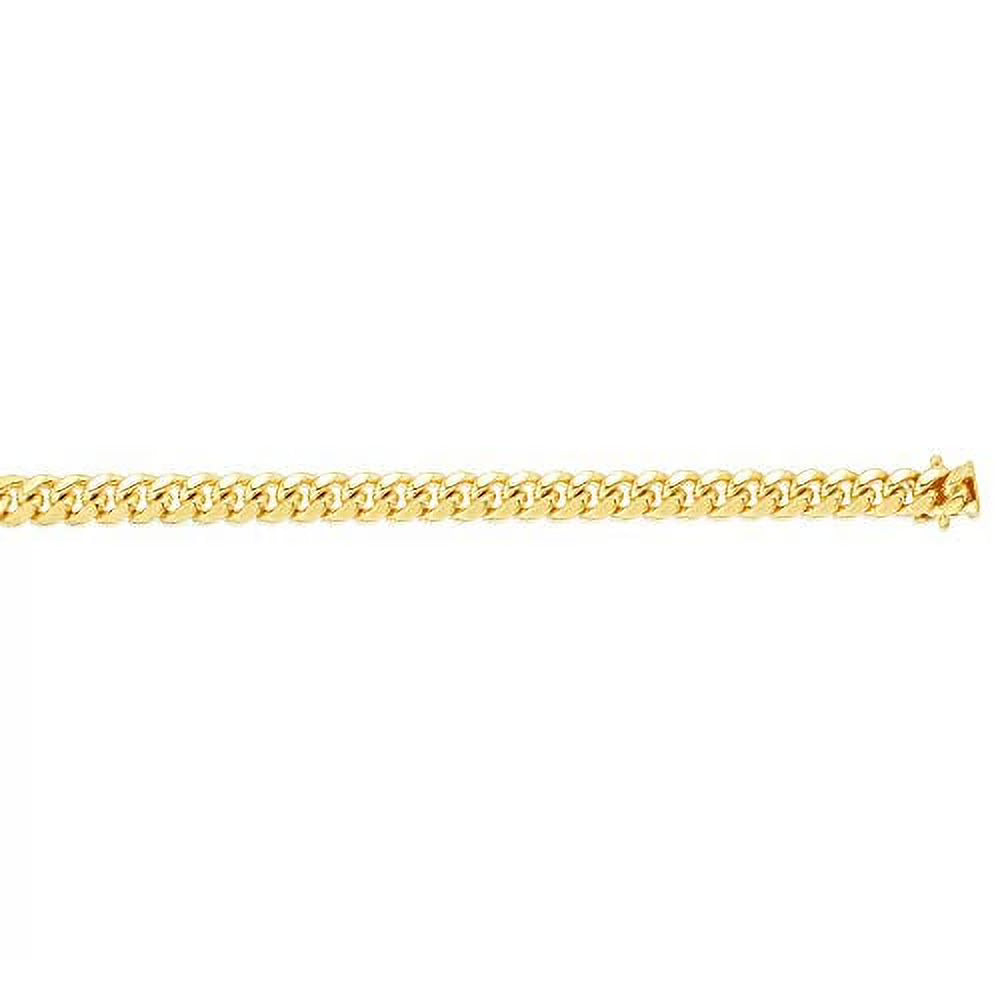 14k Solid Yellow Gold Miami Cuban Link Chain Necklace, Box Clasp - 24 Inches I621185