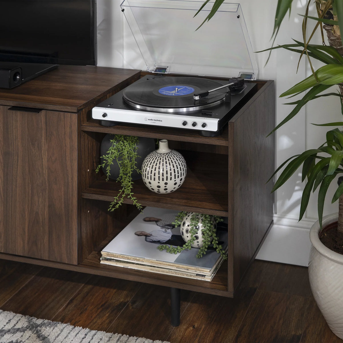 Dark Walnut Modern TV Stand P13792