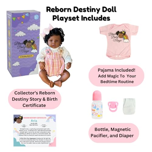 Black 17 Inch Soft Body Baby Doll with Accessories O180905