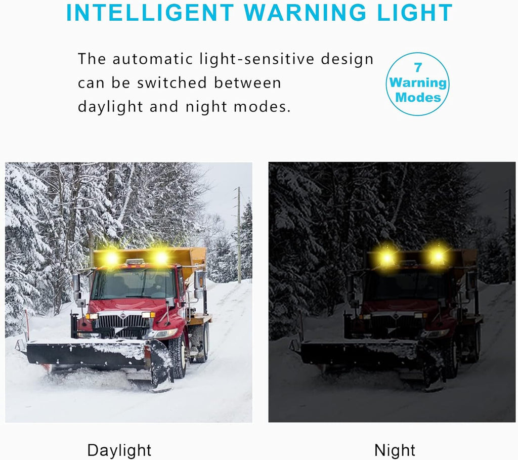 Class II LED Beacon Light 6.6", 80W Automatic Warning Lights, Pack of 2 J3437