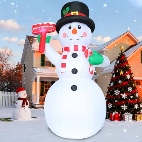 10.3 FT Christmas Inflatables Snowman with LEDs M7843
