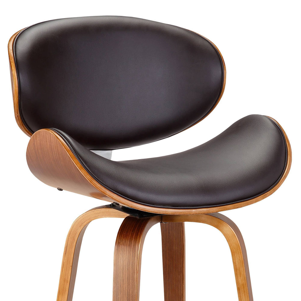 Brown Swivel Height Barstool M350