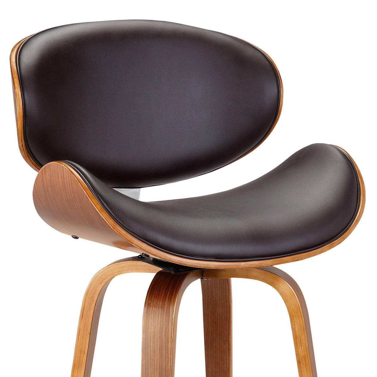 Brown Swivel Height Barstool M350