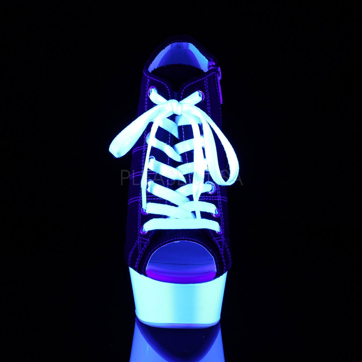 12 Black Canvas Neon White Pleaser A3139