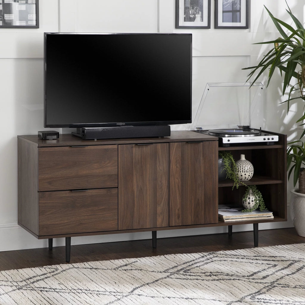 Dark Walnut Modern TV Stand P13792