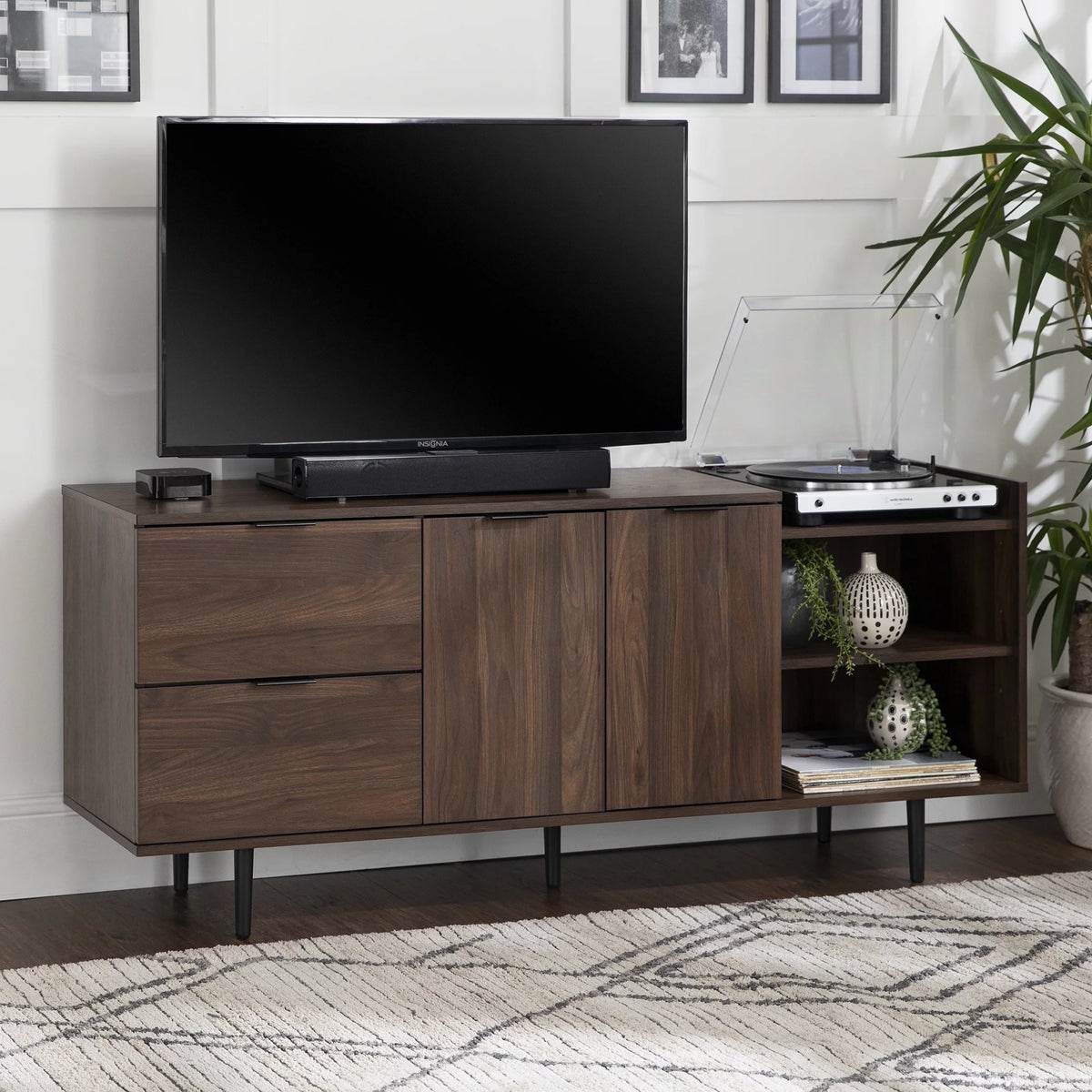 Dark Walnut Modern TV Stand P13792