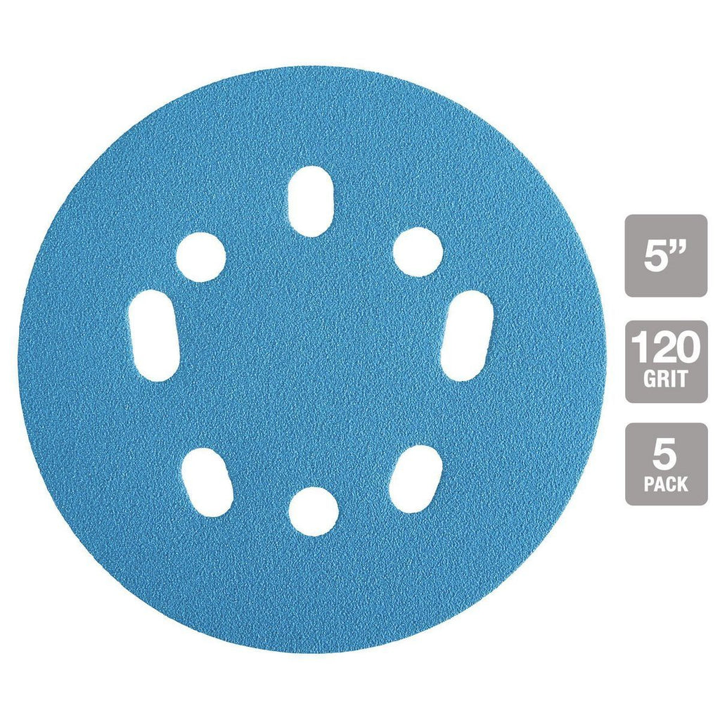 5 in. 120 Grit Ceramic Alumina Sanding Disc 5 Pack N663656