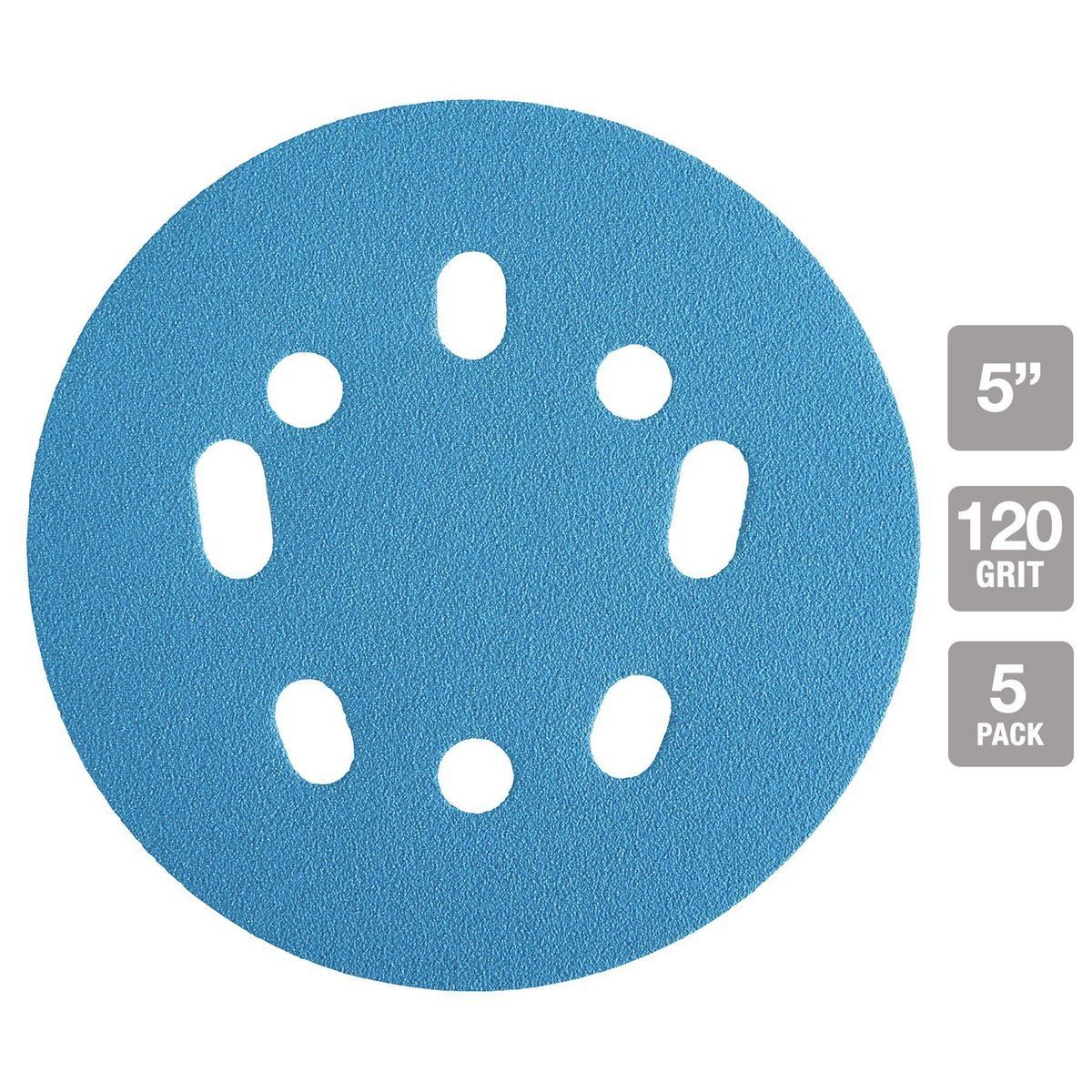 5 in. 120 Grit Ceramic Alumina Sanding Disc 5 Pack N663656
