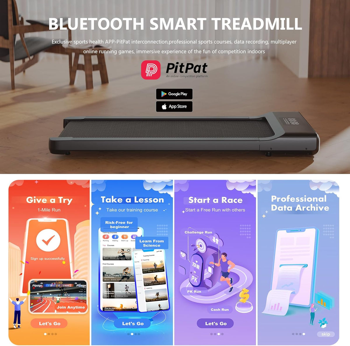 Walking Pad Treadmill with LED Display I897