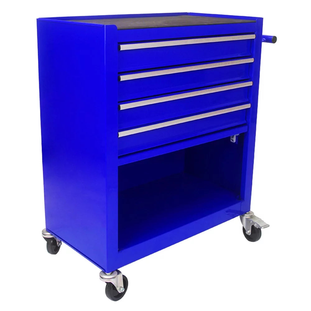Blue 4 Drawers Rolling Tool Chest Cabinet with Wheels J703