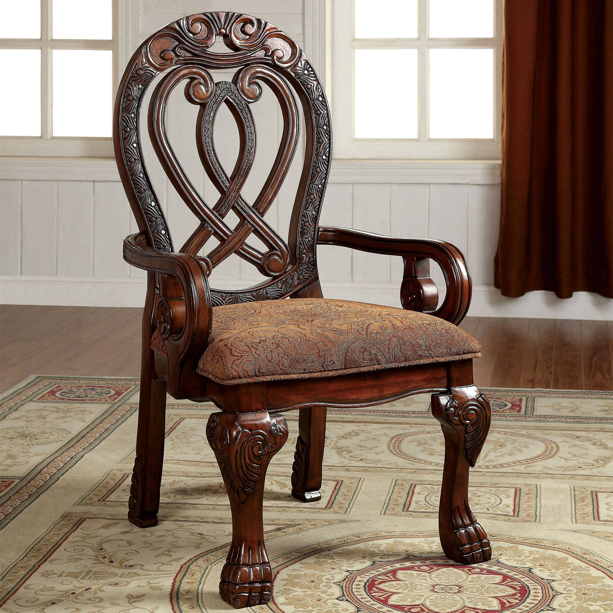 Formal Fabric Arm Chairs (Set of 2) S994058