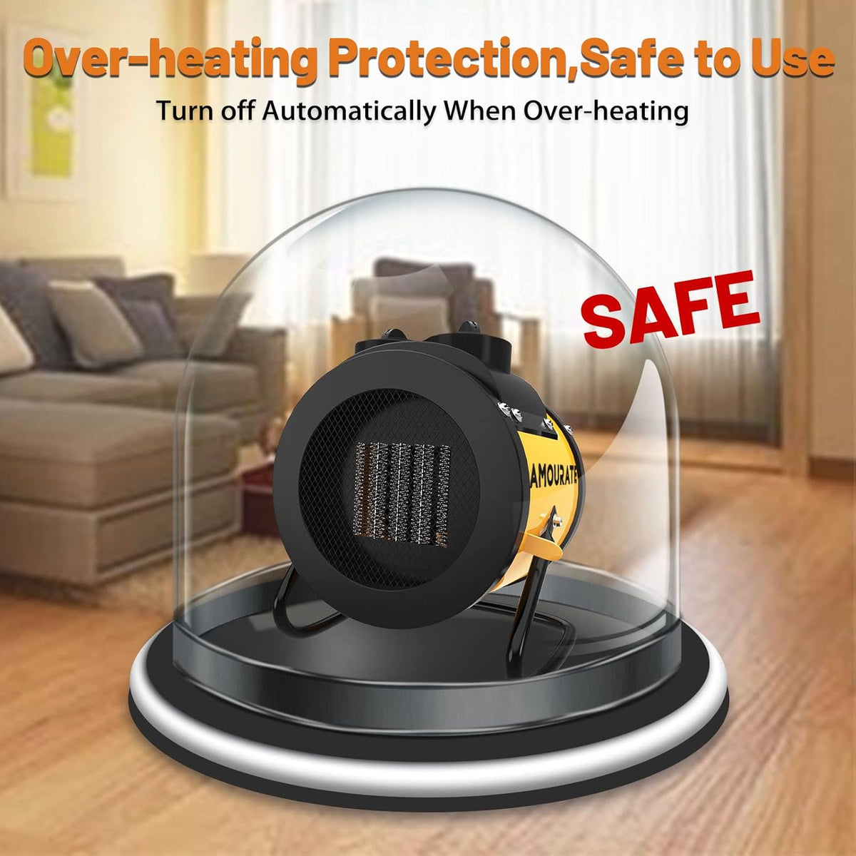 1500W Portable Electric Space Heater with Thermostat, Pack of 2 V688