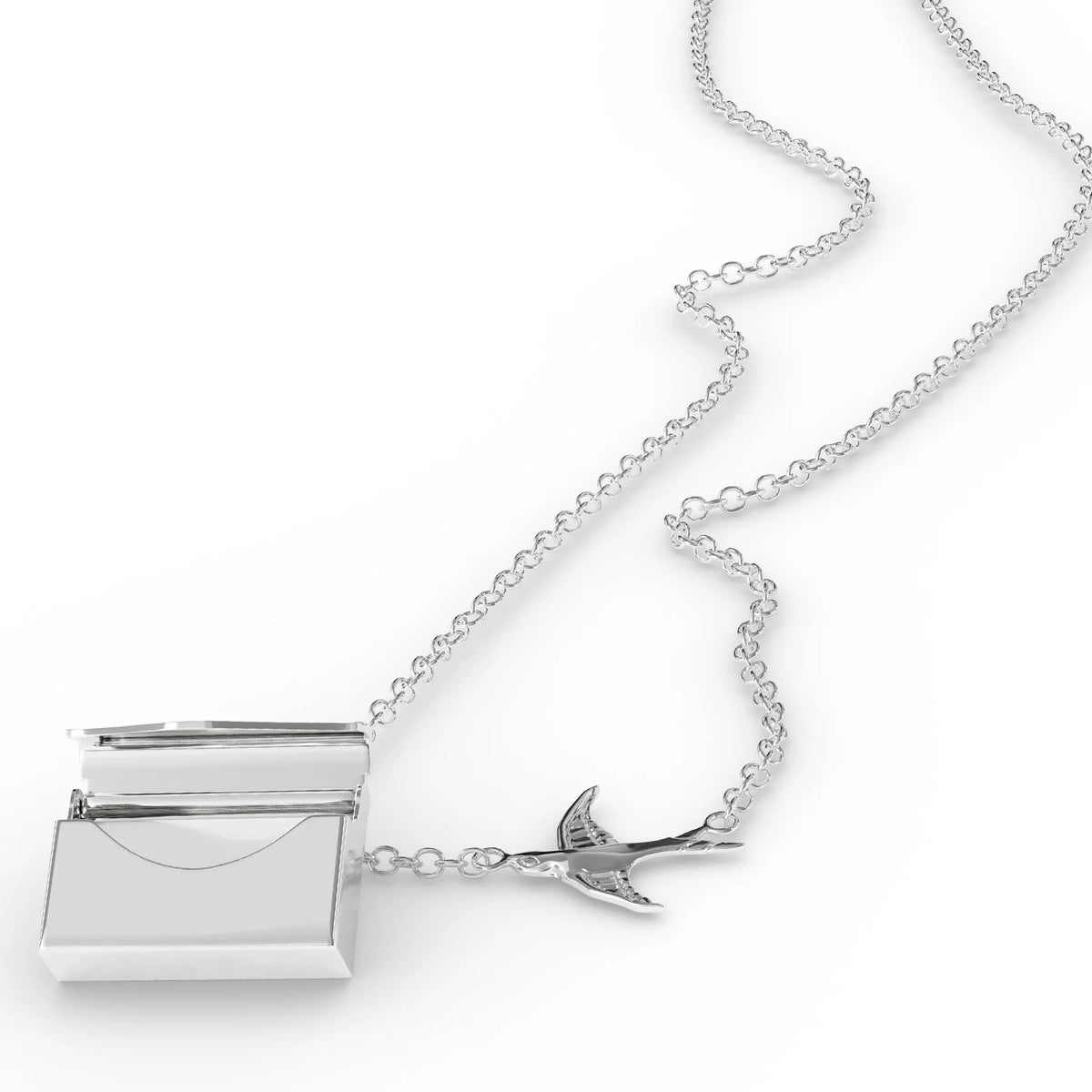 Silver Locket Necklace O93203