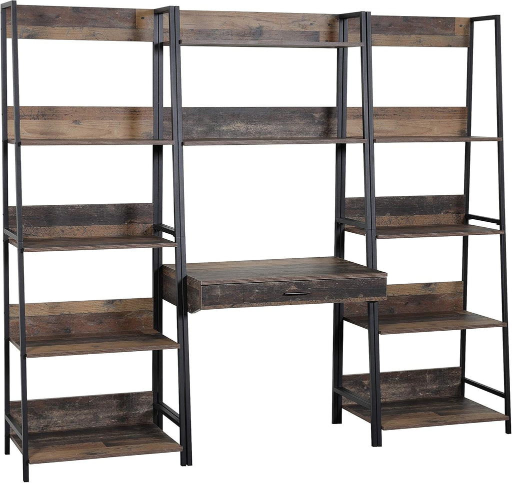 Rustic Planked Knotty Pine Ladder Bookcase X567