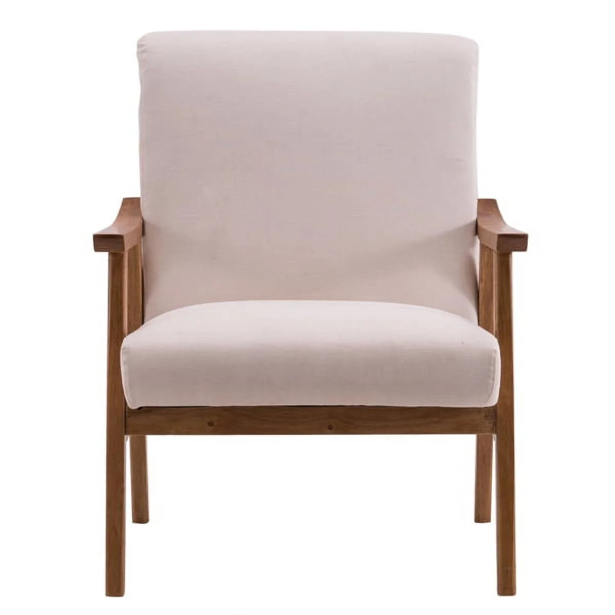 Beige Solid Wood Single Sofa Chair V667