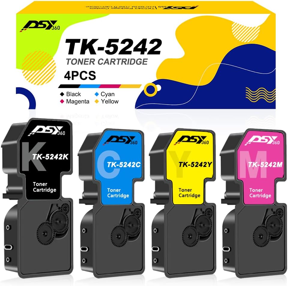 Compatible TK5242 Toner Cartridge 4 Pack (Black Cyan Yellow Magenta) Q9941