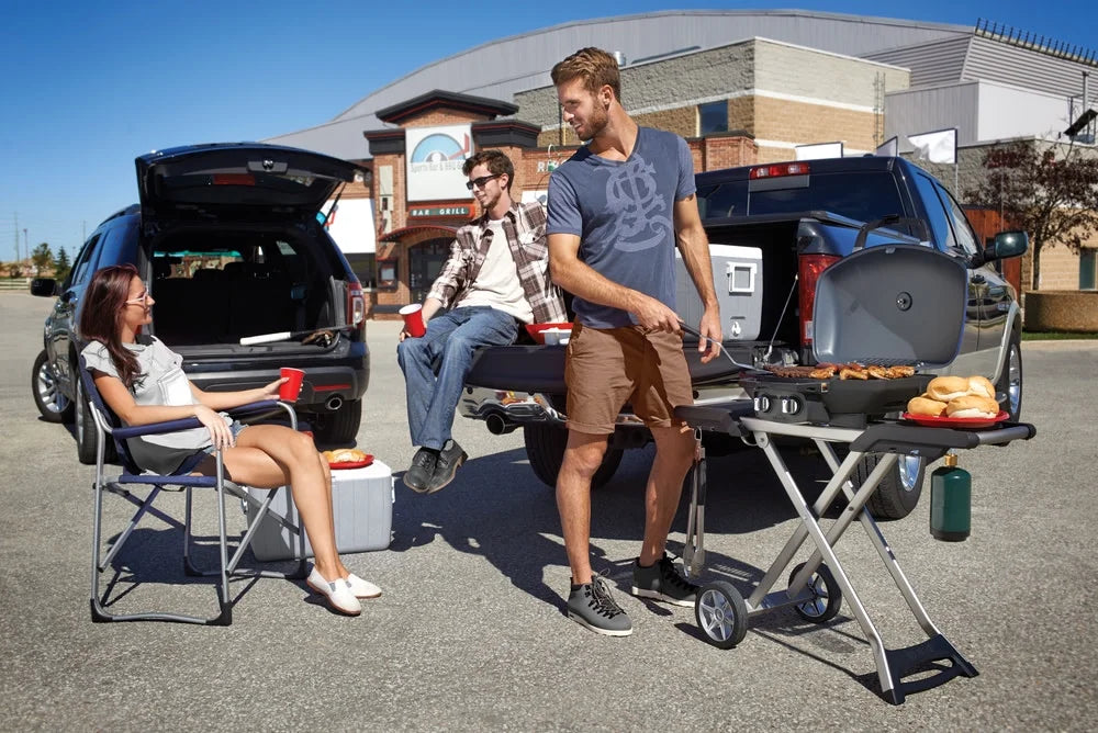Red Portable Propane Gas Grill with Griddle E74855
