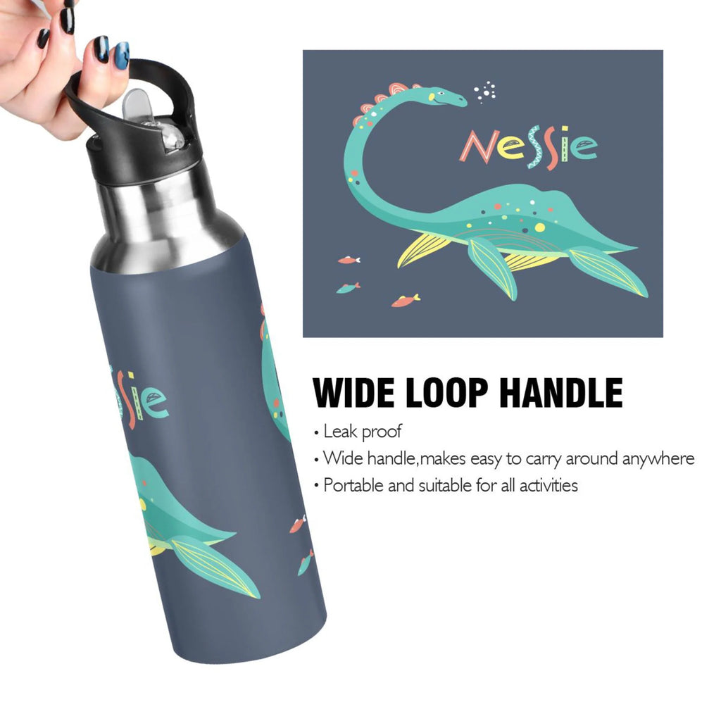 20 OZ Vacuum Insulated Stainless Steel Water Bottle with Straw Lid V5655