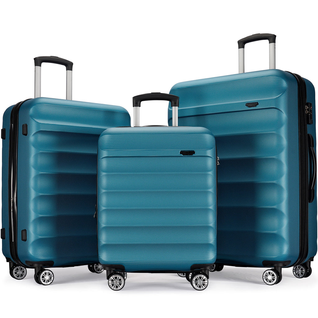 Expandable Hard Shell 3 Piece Luggage Set with Spinner Wheels F290389