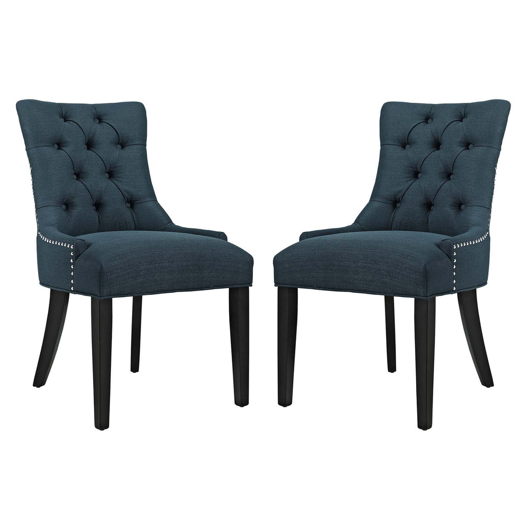 Navy Blue Fabric Dining Chair Set of 2 R6747
