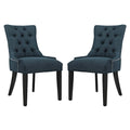 Navy Blue Fabric Dining Chair Set of 2 R6747