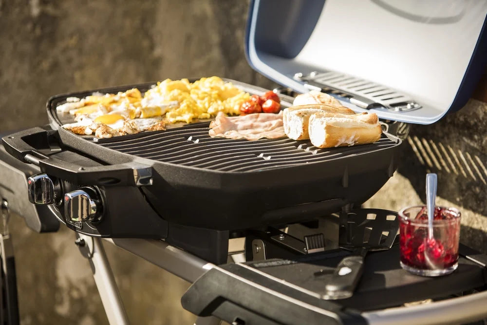 Red Portable Propane Gas Grill with Griddle E74855